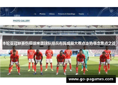 本轮亚冠联赛伤停潮来袭球队排兵布阵成最大看点走势悬念焦点之战